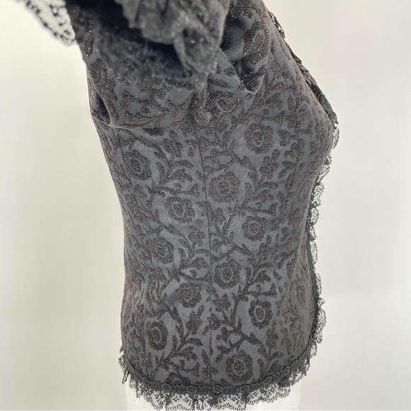 Cocoon Italy Lace Embellished Jacket Black Size 6 - Picture 4 of 14